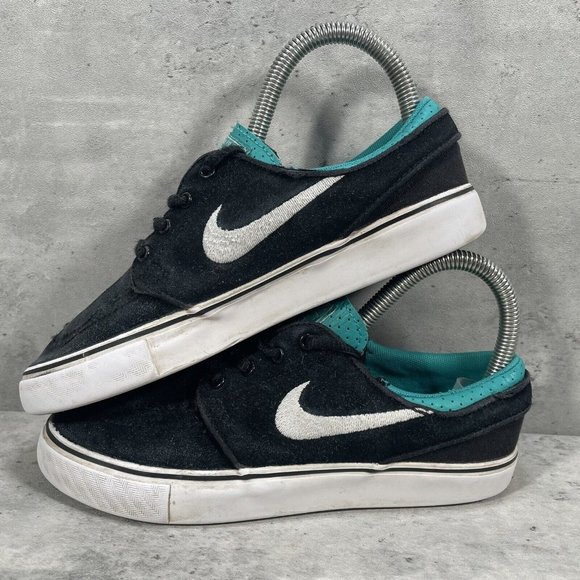Nike Stefan Janoski GS Black Blue Skate Shoes Boy's Youth Size 4Y - 525104-013 - Picture 5 of 10